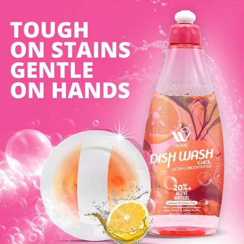 WBM Dish Wash Gel Lemon & Green Tea 500ml