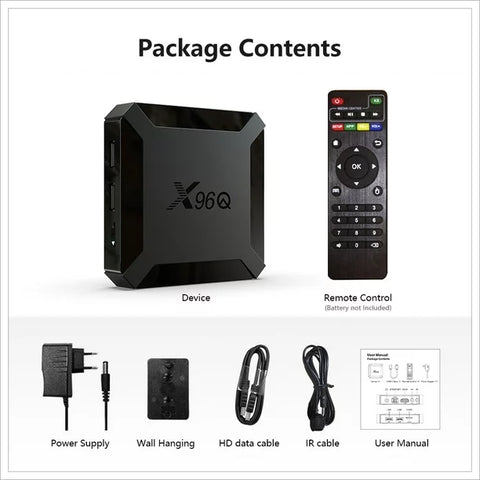 Android 10.0 TV Box, X96 Q Android TV Box