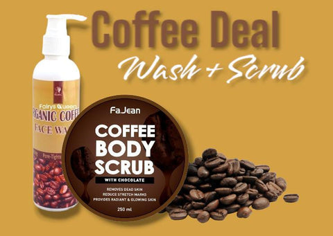 Coffee wash and scrub