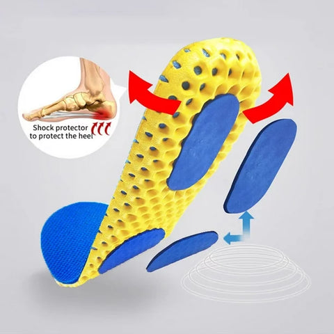 Foam Insoles For Shoes Sole Mesh Deodorant Breathable Cushion Running Insoles For Feet Man Women