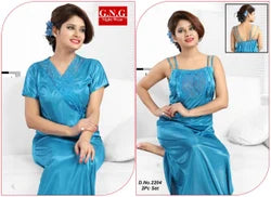 GNG Ladies Designer 2 Piece Nighty (Blue color)