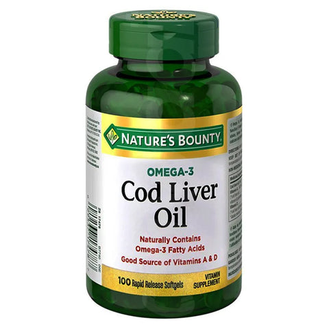 Natures Bounty Omega 3 Cod Liver Oil Softgel Capsules