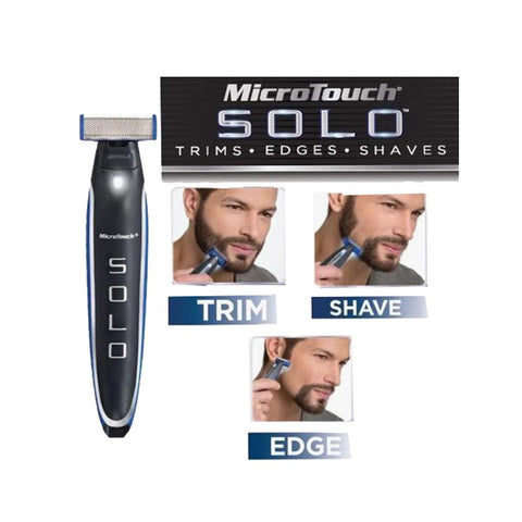 Micro Touch Solo Rechargeable Trims Razor Shaver Edges