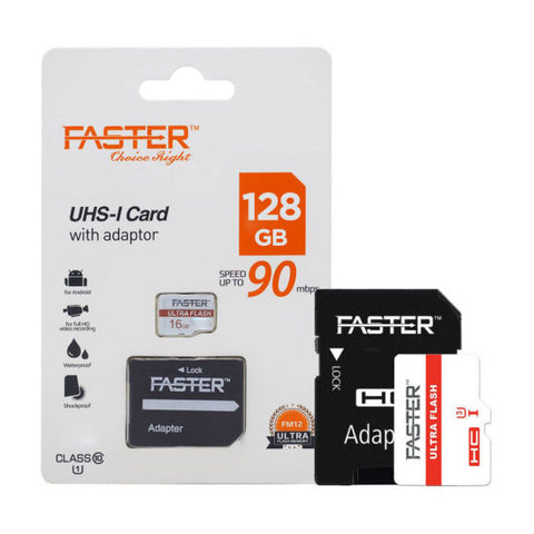 Faster Micro SD HC UHS -1 Card 128 GB