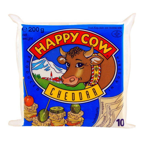 Happy Cow Slice Cheese Cheddar 200g