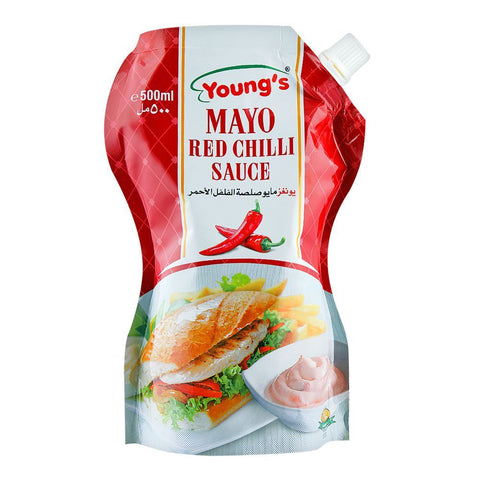 Youngs Mayo Red Chilli Sauce Pouch 500ml