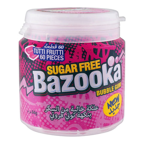 Bazooka Sugar Free Gum Tutti Frutti Bottle 84g