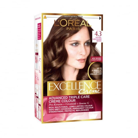 Loreal Excellence Hair Color Golden Brown 4.3