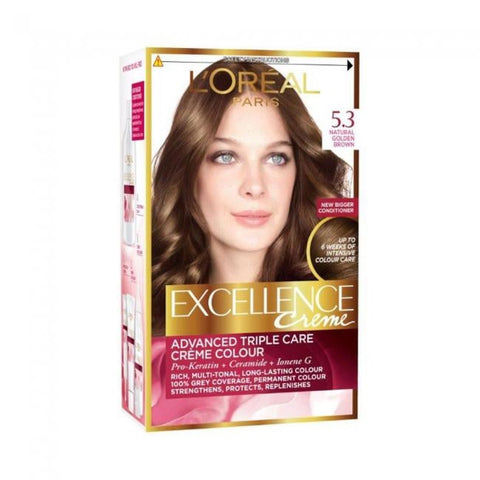 Loreal Excellence Hair Color Light Golden Brown 5.3