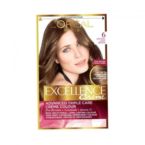 Loreal Excellence Hair Color Light Brown 6