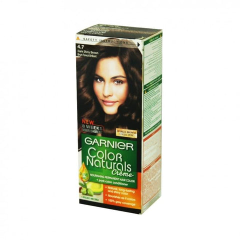 Garnier Color Naturals Hair Color Sparkle Dark Shiny Brown 4.7