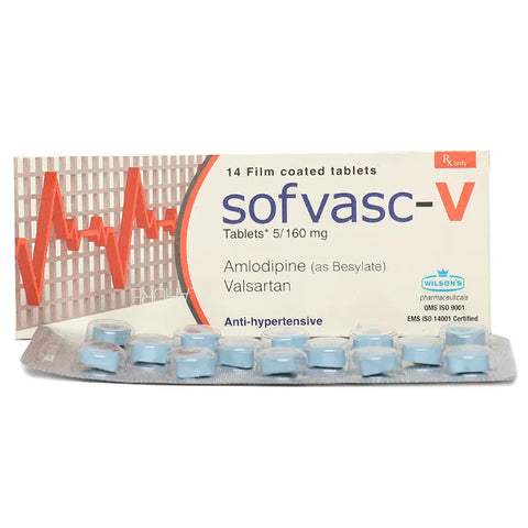 Sofvasc-V (Amlodipine+Valsertan) Tablets 5/160mg ~ Wilsons