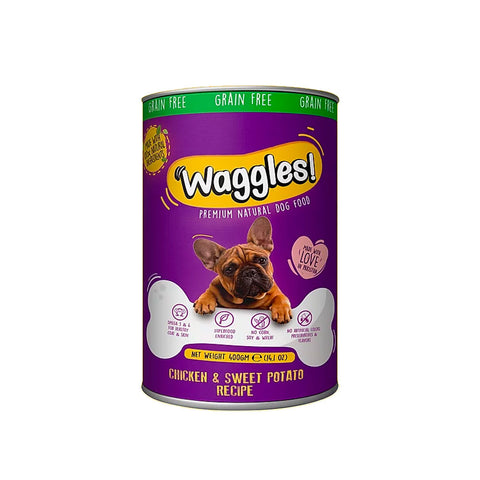 Waggles Dog Food Chicken & Sweet Potato 400g