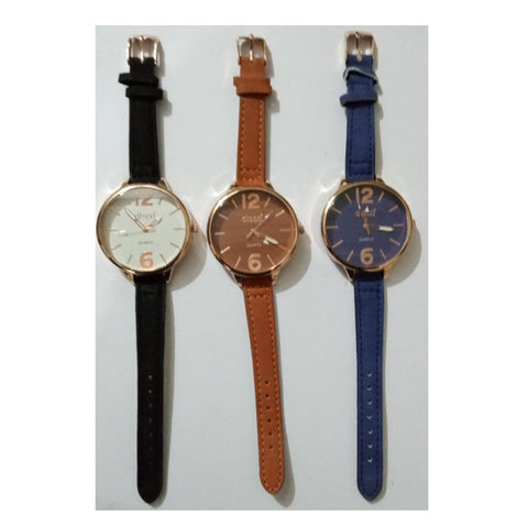 Mens Boys Stylish Watch With High Quality Leather Straps Wrist Watch For Boys & Mens High Quality Watch Pack Of 3