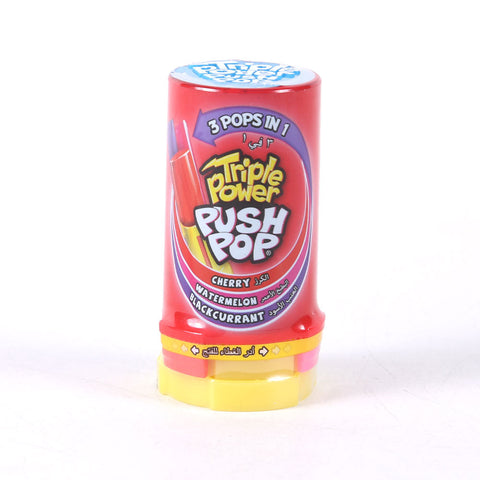 Triple Power Push Pop Cherry Watermelon Blackcurrant 34Gm