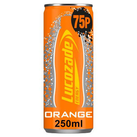 Lucozade Drink Orange Tin 250ml