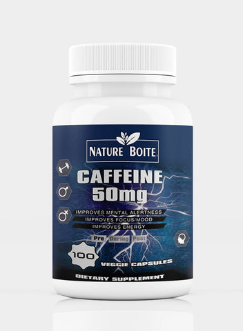 Caffeine Improves Mental Alertness 50Mg 100 Veg Capsules