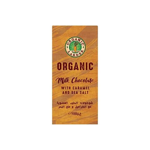 Organic Larder Chocolate Milk Caramel Sea Salt 100g