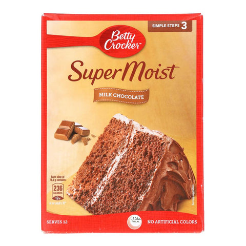 Betty Crocker Cake Mix Super Moist Milk Chocolate 500 Gm