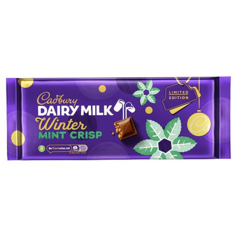 Cadbury Dairy Milk Winter Mint Crisp Chocolate Bar 360g