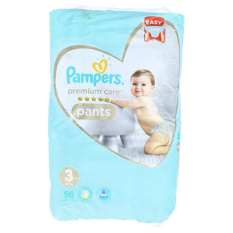 3 Pampers Premium Care Pants 6-11Kg 56 Nappy Pants