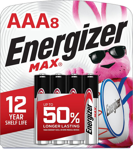 Energizer Max AAA Battries 8 Pack