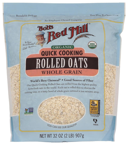 Bobs Red Mill  Organic Quick Cooking Rolled Oats 907G