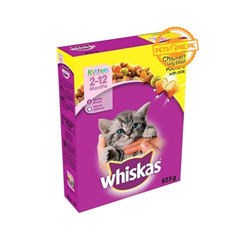 Whiskas Months Kitten Complete Chicken Dry Cat Food 825ml