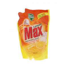 Lemon Max Dishwash Liquid Anti Bacterial Pouch 450 Ml