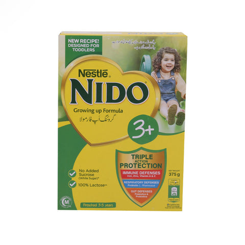 Nestle Nido Milk Powder 3Plus Growing Up Formula 375 Gm