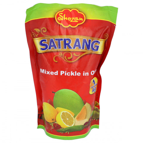 Shezan Satrang Pickle In Oil Pouch 950 Gm