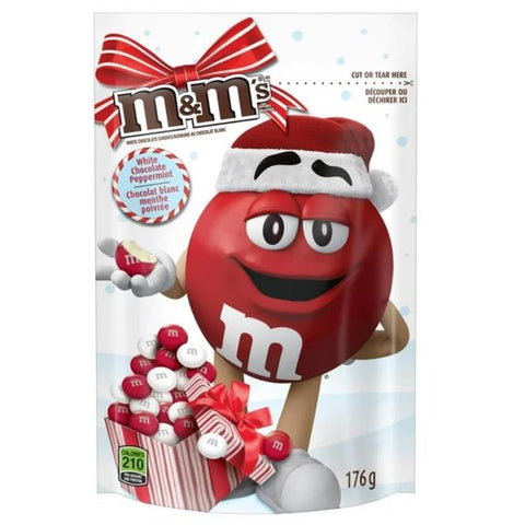 M&Ms White peppermint Choocolate Bags 176g