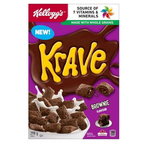 Kelloggs Cereal  Krave Browne 298g