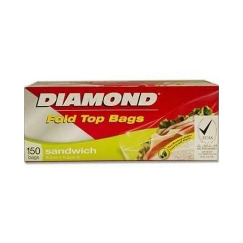 Diamond Sandwich Bags Fold Top 12X150S