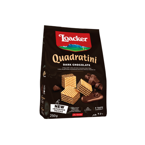 Loacker Wafer Quadratini Dark Chocolate 250Gm Basic