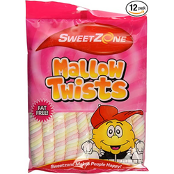 Sweetzone Mallow Twists Pouch Large Fat Free 190 Gm