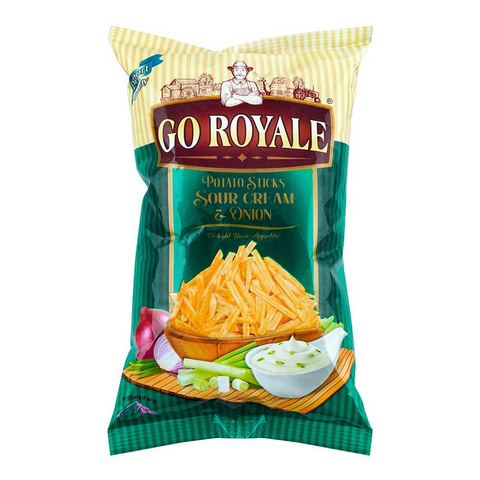 Go Royale Potato Sticks Sour Cream & Onion 110Gm