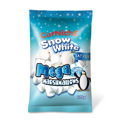 Corniche Snow White Mega Fat Free Marshmallows 120g