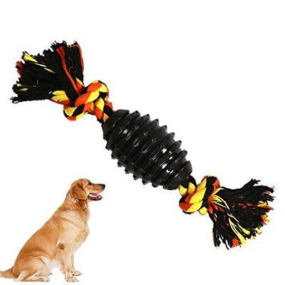 Dog Chewing Toy With Rope Black