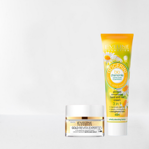 Chamomile Hand Cream & Goldlift Expert 30+