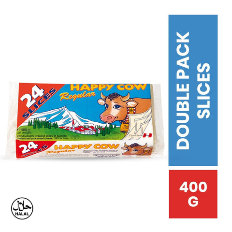 Happy Cow  Cheese Slices Double Pak Regular 400g