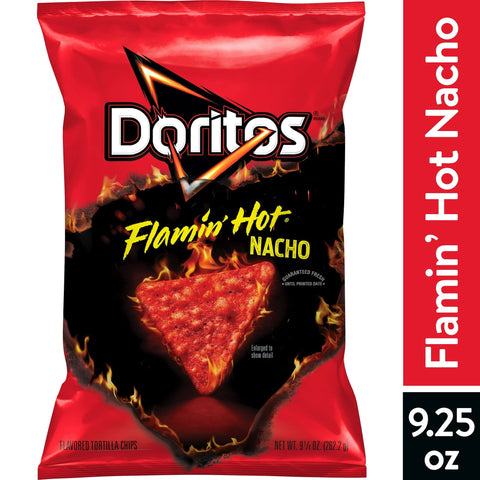 Doritos Flaming Hot Nacho Tortilla Chips 3.25 Oz 92g