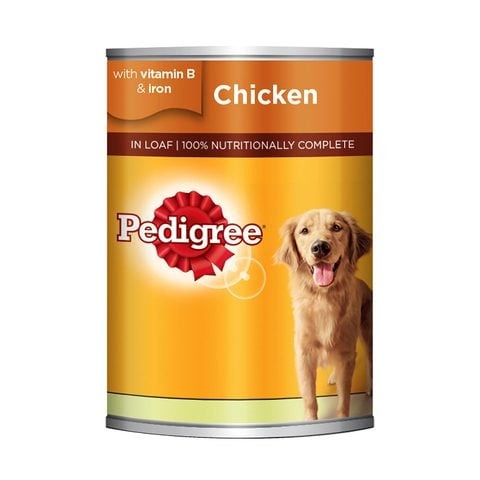 Pedigree Dog Food Tin In Loaf with Chicken 400g