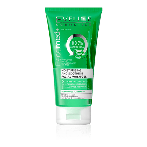 Facemed+ Aloe Vera Moisturising and Soothing Facial Wash Gel 3 in1