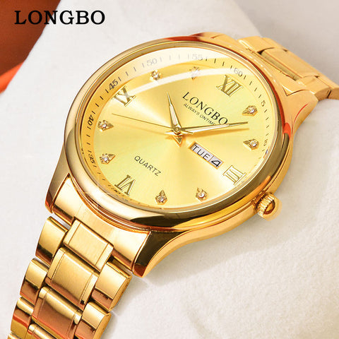 Longbo Golden Mens Watch