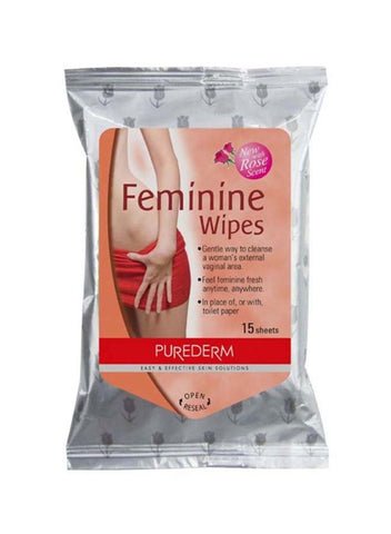 15-Piece Feminine Wipe White 75g