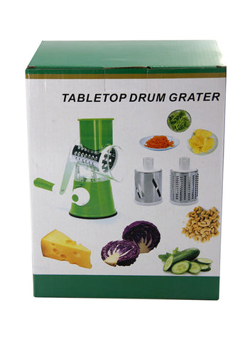 Tabletop Drum Grater Green and White 1centimeter