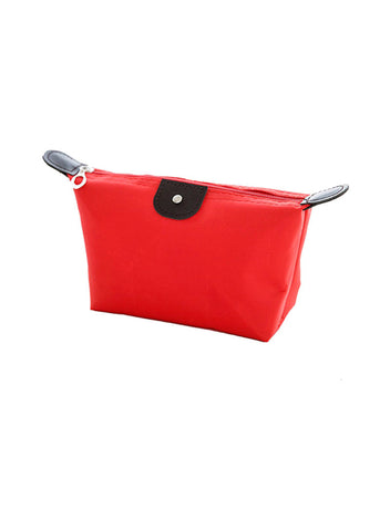 Travel Makeup Case Wash Pouch Portable Cosmetic Bag Red