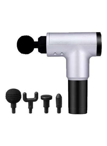 5-Piece Muscle Massage Gun With Head Set White