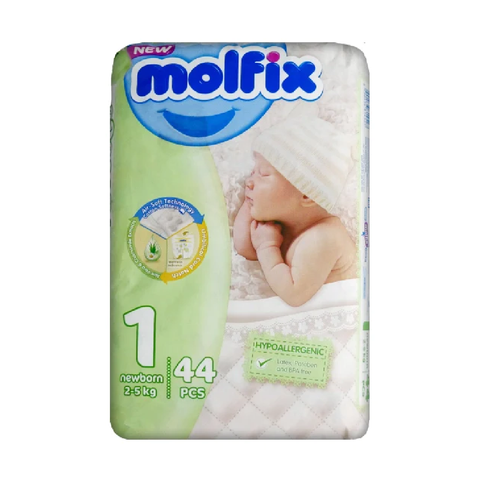 Molfix Diapers New Born No1 2-5 Kg 44 Pcs